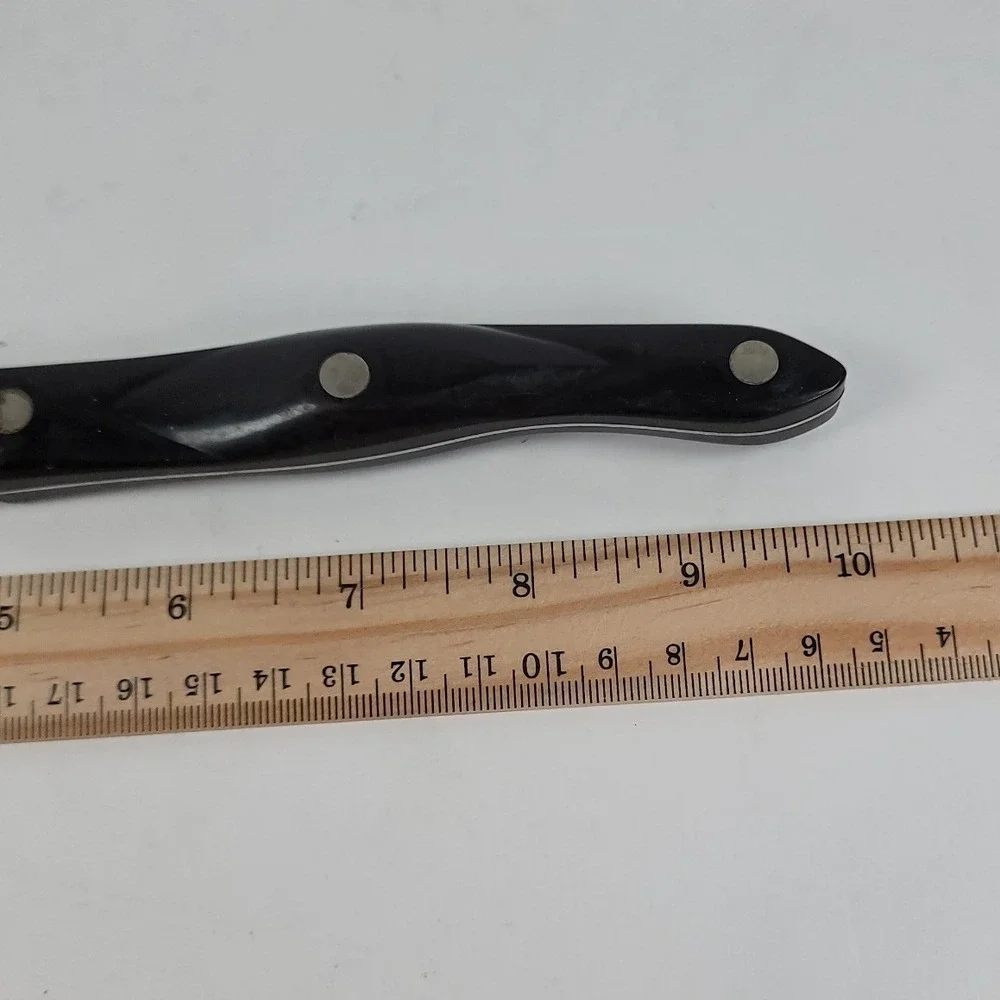 Cutco 1768 JI Spreader Spatula Black Handle Serrated Knife Made in USA